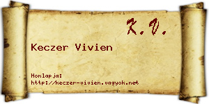 Keczer Vivien névjegykártya