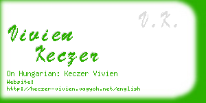 vivien keczer business card